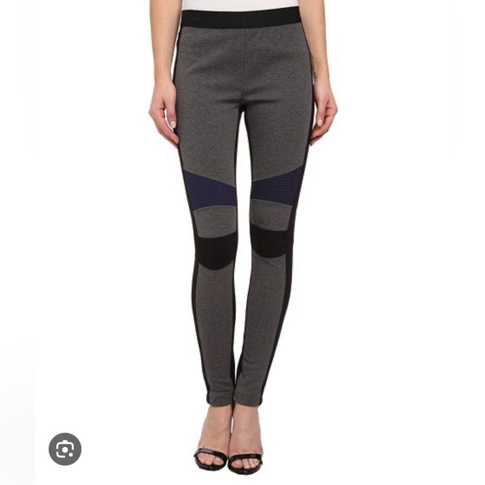 BCBG MaxAzria Kervin Colorblock Leggings Gray/Blue/Black - Womens XXS